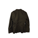 TORY BURCH DENIM LOGO BUTTONS DESIGNER JACKET OLIVE 4