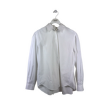 OFFICINE GENERALE BACK PLEATS LONG SLEEVE DESIGNER BLOUSE WHITE LARGE
