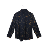 CHICO'S DENIM LONG SLEEVE BLAZER BLACK 3