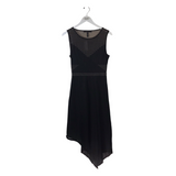 BCBGMAXAZRIA KNIT SLEEVELESS ASYMMETRICAL DESIGNER DRESS BLACK SMALL