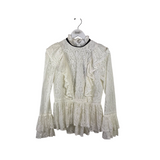AMARYLLIS NWT LACE LONG SLEEVE TOP WHITE S/M