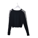 SPLITS59 LONG SLEEVE TOP ACTIVEWEAR BLACK WHITE XSMALL