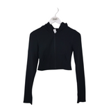 ALO YOGA CROP ZIP HOODIE ACTIVEWEAR BLACK SMALL