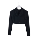 ALO YOGA CROP ZIP HOODIE ACTIVEWEAR BLACK SMALL