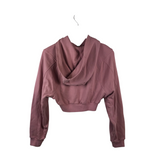 ALO YOGA CROP ZIP HOODIE ACTIVEWEAR PINK SMALL