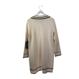 TUCKERNUCK NWT KNIT LONG SLEEVE DESIGNER DRESS IVORY NAVY XLARGE