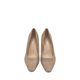 MARC FISHER BLOCK HEEL PUMP SHOES BEIGE 7.5M