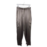 BABATON RET$148 SATIN CARGO PANT SILVER 6