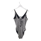NWT PRINT ONE PIECE SWIMWEAR BLACK WHITE 14