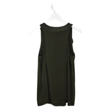 CYNTHIA STEFFE SILK EMBELLISHED SLEEVELESS TOP GREEN 6