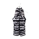 MICHAEL MICHAEL KORS NWT$89 SLEEVELESS TOP BLACK WHITE SP