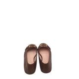 FLAT BUCKLE LOAFER SHOES BROWN 11