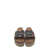 AZALEA WANG RET$59 PLATFORM ESPADRILLE SHOES BLACK GREEN 6.5