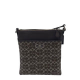 COACH SIGNATURE CROSSBODY HANDBAG BROWN WHITE