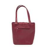 BRIGHTON TOTE SHOULDER HANDBAG RED SILVER