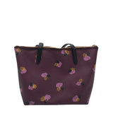 COACH FLORAL TOTE HANDBAG PLUM PURPLE 13”x9”x3”