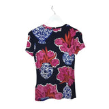 TED BAKER FLORAL TEE DESIGNER TOP NAVY PINK SMALL