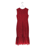 SHOSHANNA LACE MAXI DESIGNER DRESS RED 8
