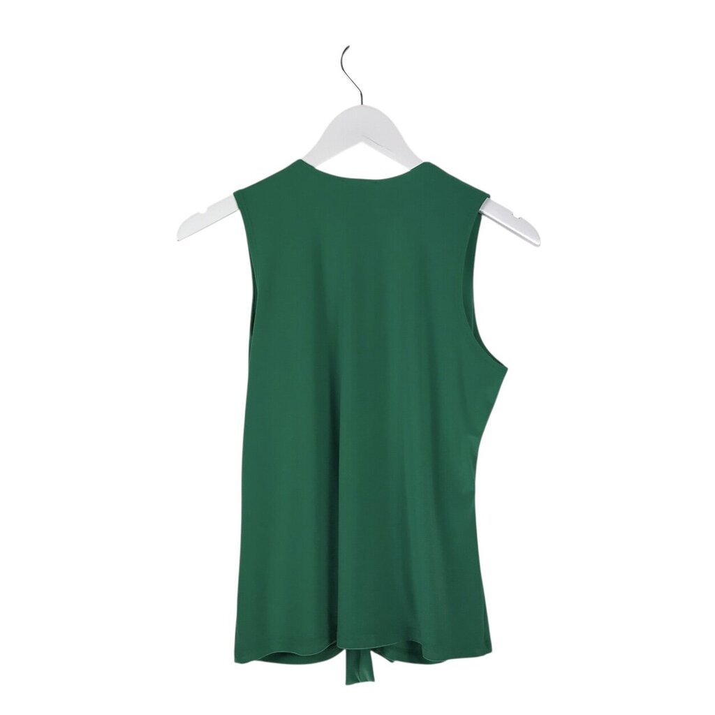 KNOTTED SLEEVELESS DESIGNER TOP GREEN MEDIUM