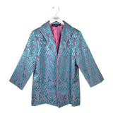 PAINTED PONY NWT$72 JACQUARD LONG SLEEVE BLAZER LAVENDER AQUA MEDIUM
