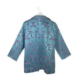 PAINTED PONY NWT$72 JACQUARD LONG SLEEVE BLAZER LAVENDER AQUA MEDIUM