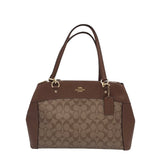 COACH SIGNATURE SHOULDER HANDBAG BROWN TAN 15.5”x10”x3.5
