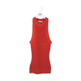 TRINA TURK KNIT SLEEVELESS DESIGNER TOP ORANGE SMALL