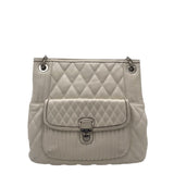 COACH QUILTED SHOULDER HANDBAG BEIGE
