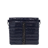 CHAIN STRAP HANDBAG NAVY 10.5x10”x0.5