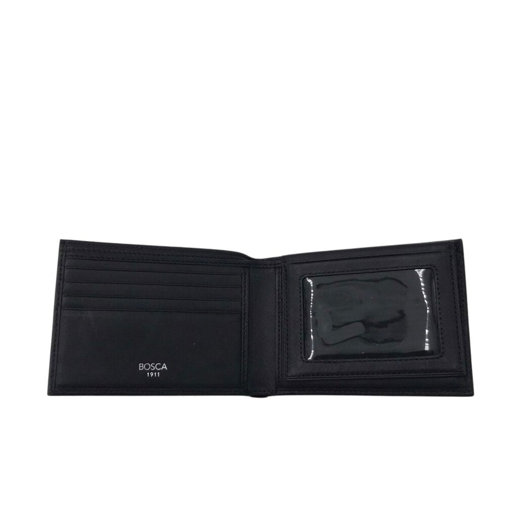 LEATHER WALLET BLACK 4.5x3”x0