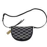 MICHAEL KORS NWT$398 MONOGRAM CROSSBODY HANDBAG BLACK GREY