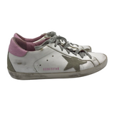 GOLDEN GOOSE LACE UP SNEAKERS DESIGNER SHOES WHITE PINK 8