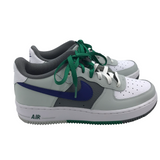 NIKE RET$125 "07 LV8 AF1" LOW LEATHER SNEAKER SHOES SAGE NAVY 8
