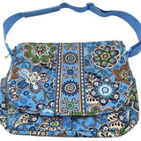 VERA BRADLEY NWT$84 MESSAGE BAG HANDBAG BLUE WHITE