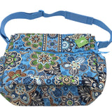 VERA BRADLEY NWT$84 MESSAGE BAG HANDBAG BLUE WHITE