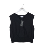 MARC NEW YORK NWT$49 EMBROIDERED SLEEVELESS TOP BLACK MEDIUM