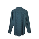 MURANO PLAID LONG SLEEVE MEN SHIRT GREEN WHITE XLARGE