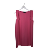 RET$255 BOW SLEEVELESS DESIGNER DRESS PINK MEDIUM