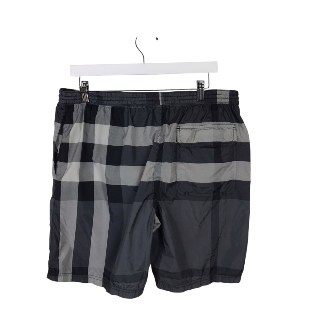 BURBERRY BRIT SWIM TRUNKS MEN SWIMWEAR BLACK GREY XLARGE