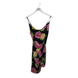 AFRM FLORAL SLEEVELESS DRESS BLACK PINK MEDIUM