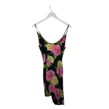 AFRM FLORAL SLEEVELESS DRESS BLACK PINK MEDIUM