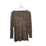 CHICO'S NWT$70 LONG SLEEVE TOP TAN BLACK 1