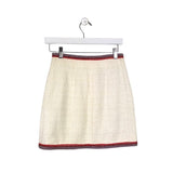 VERONICA BEARD ZIP TWEED PENCIL DESIGNER SKIRT WHITE RED 00