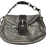 COACH SHOULDER HANDBAG PEWTER