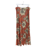 FARM RIO FLORAL KNIT MAXI DESIGNER SKIRT ORANGE CREAM LARGE