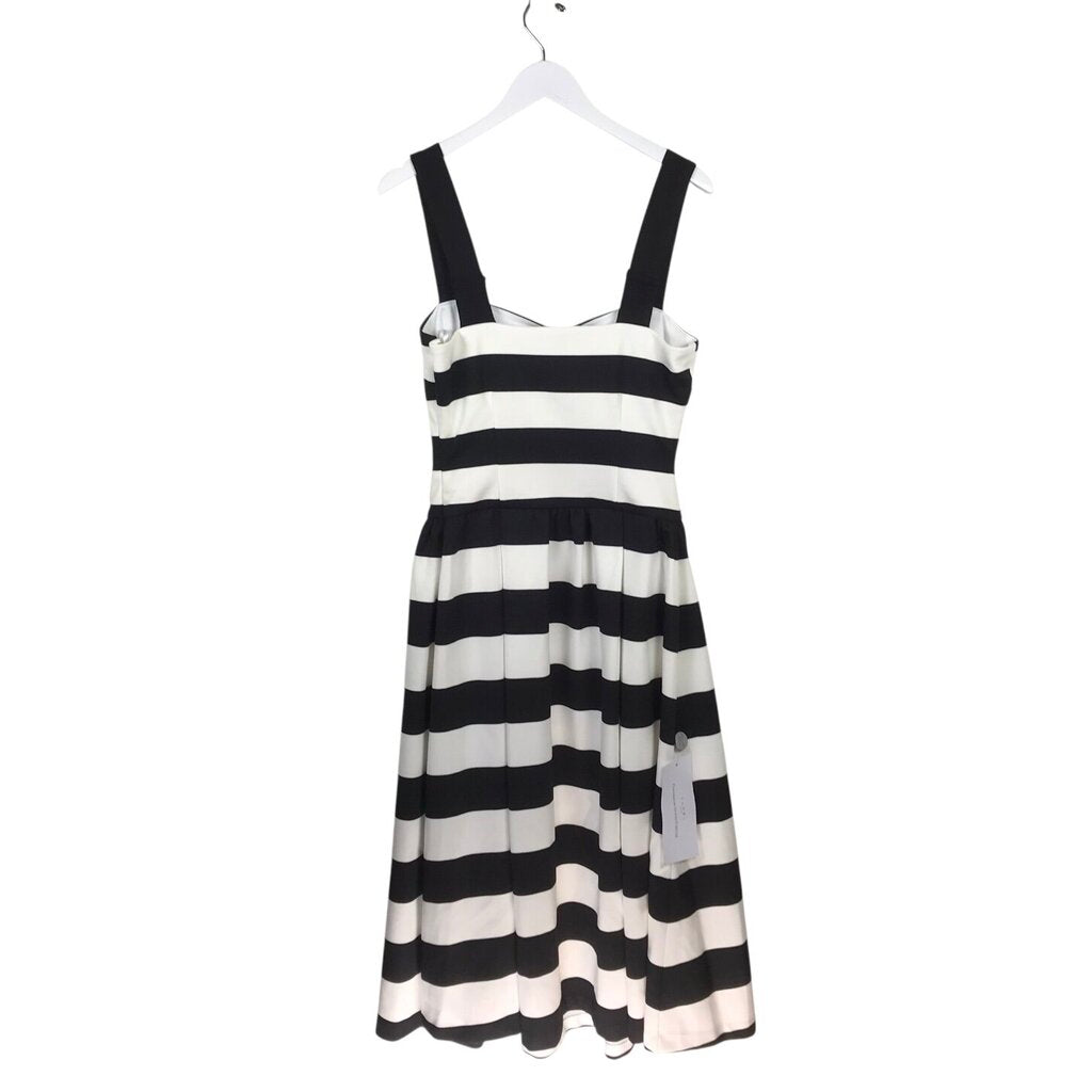 NWT$250 SLEEVELESS MAXI DESIGNER DRESS WHITE BLACK 8