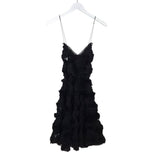 LAUNDRY BY SHELLI SEGAL NWT$275 ROSETTES SLEEVELESS DESIGNER DRESS BLACK 2