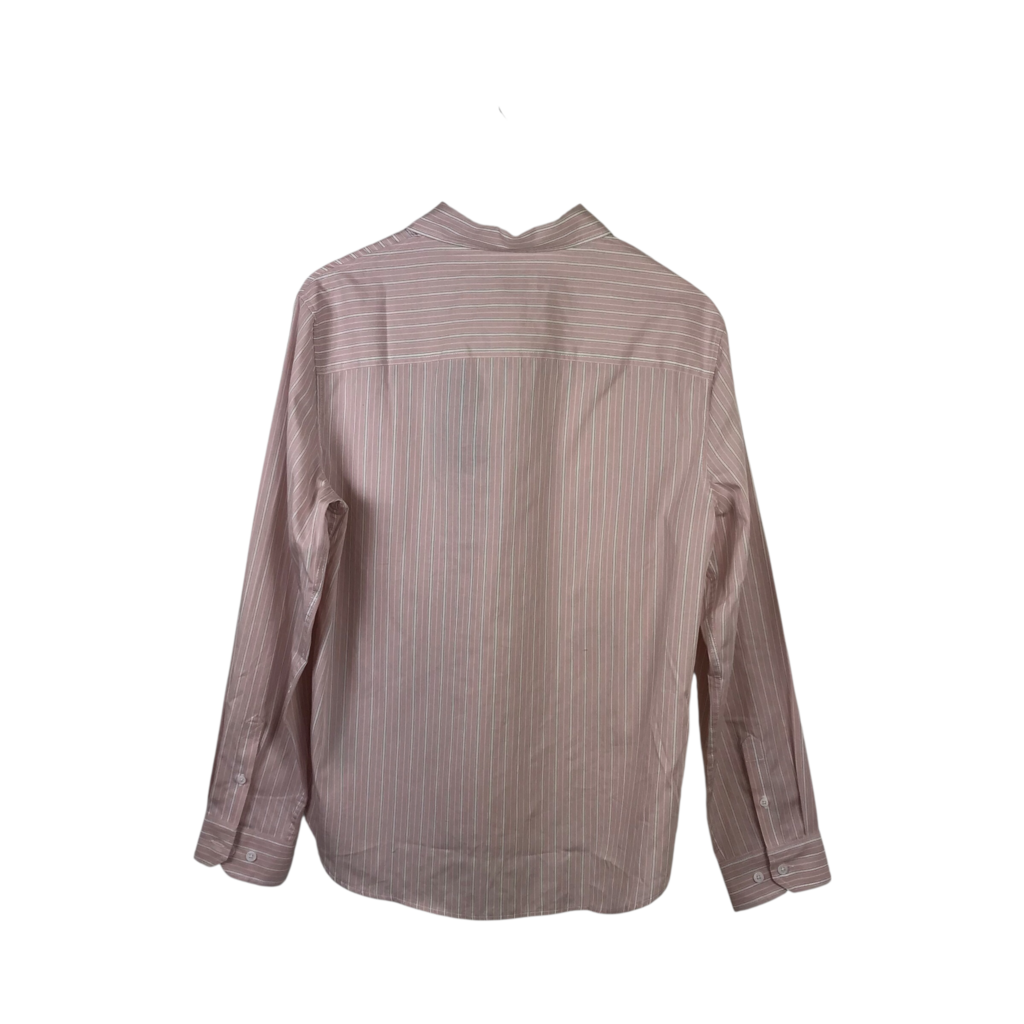 ZADIG & VOLTAIRE NWT$295 STRIPE LONG SLEEVE DESIGNER TOP PINK WHITE LARGE