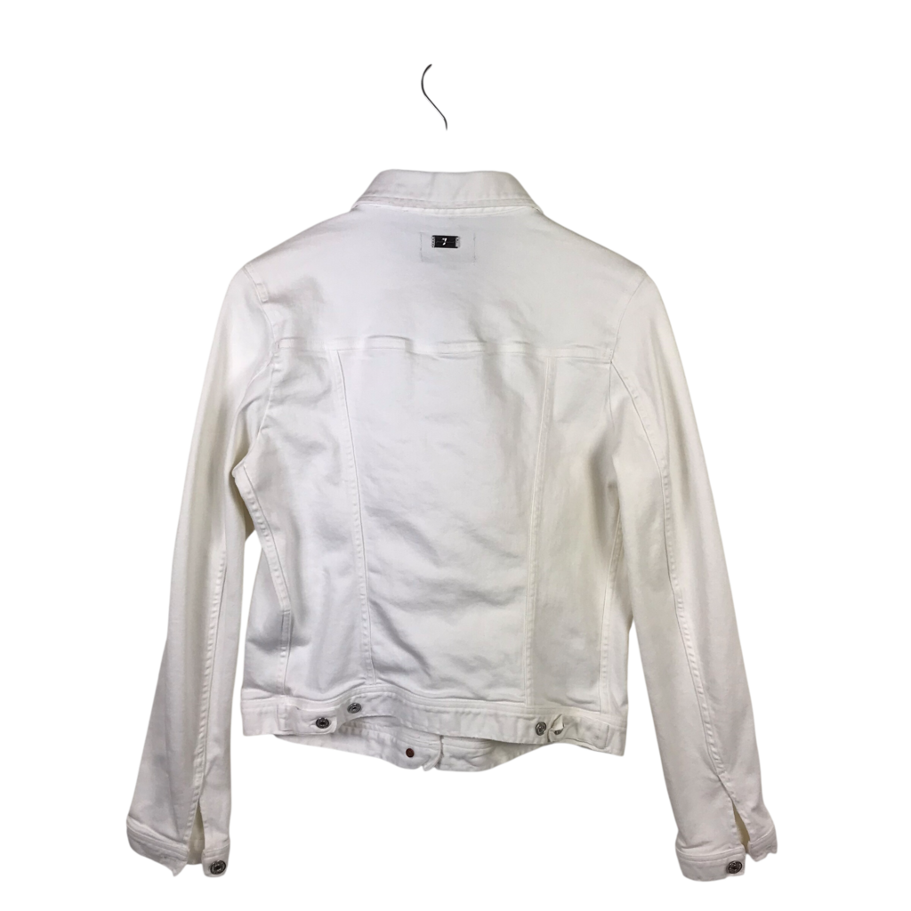 7 FOR ALL MANKIND RET$250 DENIM DESIGNER JACKET WHITE LARGE