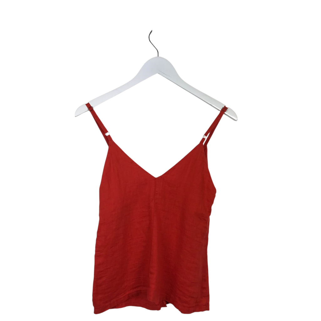 REFORMATION SLEEVELESS DESIGNER BLOUSE ORANGE XSMALL